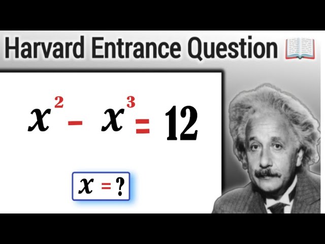 Harvard Math | Can You Pass Harvard  Entrance Exam??