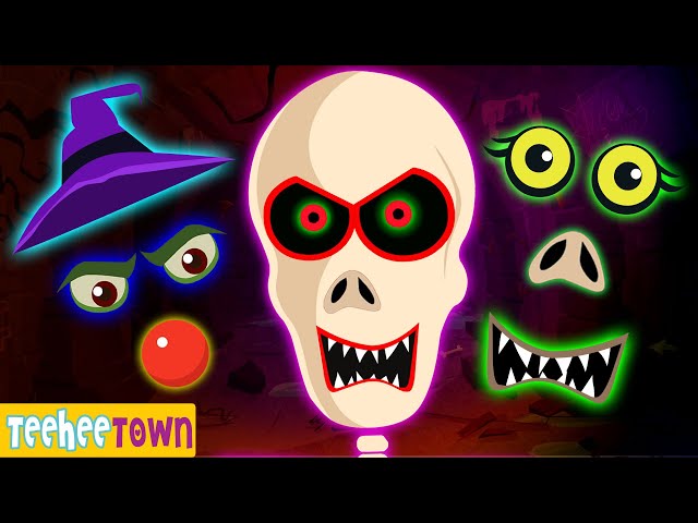 Spooky Skeleton Missing Face! Skeletons Nursery Rhymes | ABC Learning Club