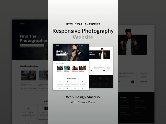 Photography Portfolio Website HTML CSS & JavaScript  #coding #webdesign #webdevelop #htmlcsstutorial