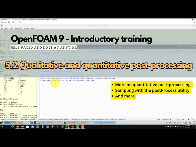 5.2 Module 5 - Qualitative and quantitative post-processing #openfoamtraining