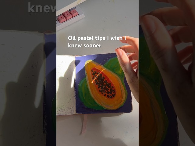 Oil pastel tips I wish I knew sooner :) #beginnerarttips #oilpasteldrawing