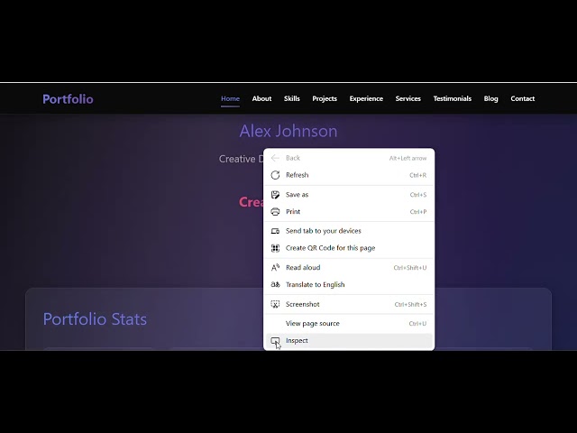 Modern Portfolio Website 🚀 | HTML CSS JavaScript | Creative Personal Portfolio Design 💻