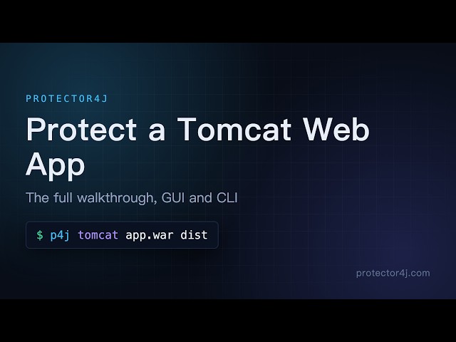 Protect a Tomcat Web Application with Protector4J