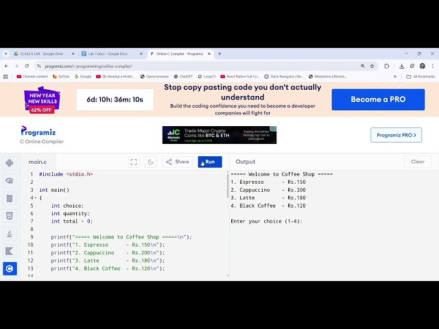 C Language lab #7 –if , else if , else Interger Input ,Scanf, printf() and char | C Programming