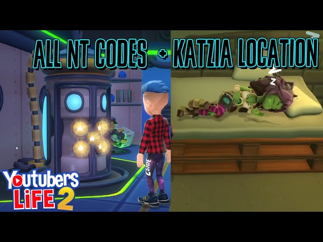 ALL NT CODES +  WHERE TO FIND KATZIA! | Youtubers Life 2