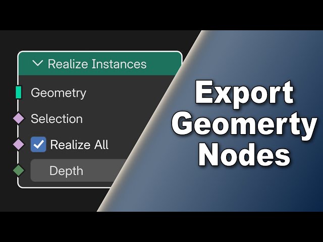Geometry Nodes Won't Export? Here's the ONE Node You're Missing