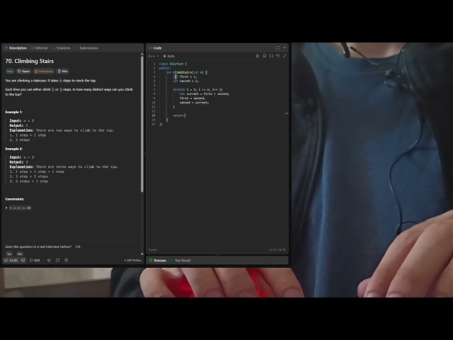 LeetCode | C++ | Rated 1200 | Climbing Stairs & Single Number | real time | no talking | EP-6