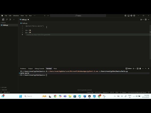Hello World | Python 3  | Episode 1