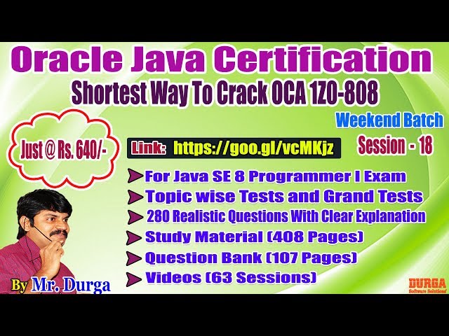 OCJA || Java 8 || Lambda Expressions for Multithreading & Collections || by Durga On 08-07-2018
