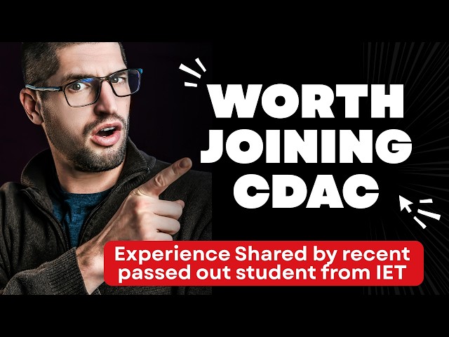 Worth doing CDAC in 2026 ? | CDAC Experience shared by IET Student | Pacements | FT.Devansh