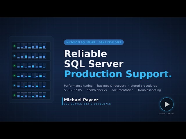 Michael Paycer SQL Server DBA/Developer
