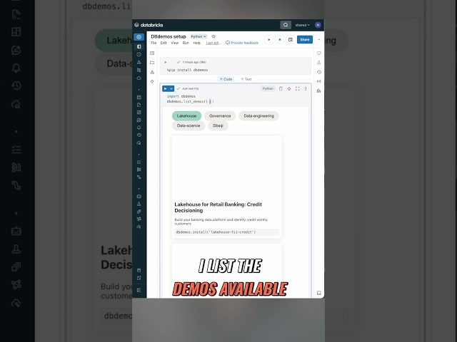 Create Amazing Databricks Demos with DB Demos #dataanalytics  #datascience