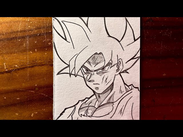 How to Draw Goku Ultra Instinct | Dragon Ball Drawing Tutorial