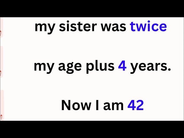 . A Simple Age Puzzle That Traps Everyone