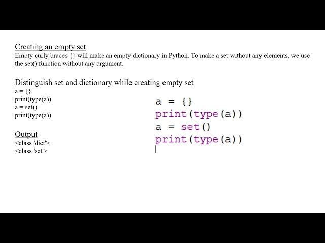 Python Set Operation