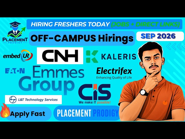 Deloitte, Ericsson & Eaton Hiring Freshers | 2027 Batch | Job Alert 27 Sept 2026