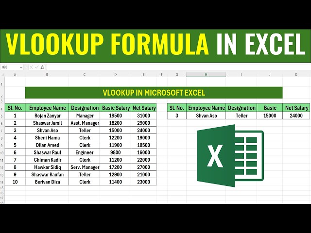 How To Use VLOOKUP Formula in Microsoft Excel || VLOOKUP in Excel || Excel VLOOKUP || Vlookup