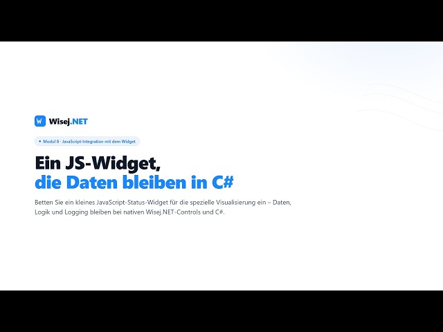Grundlagen - Modul 8: Ein JavaScript-Widget integrieren