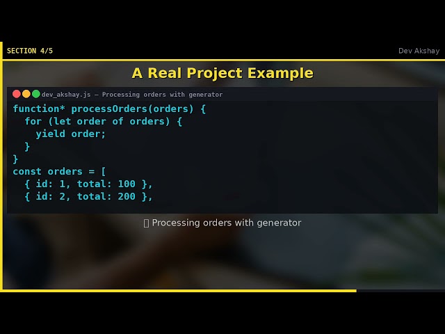 JS Generator Expressions