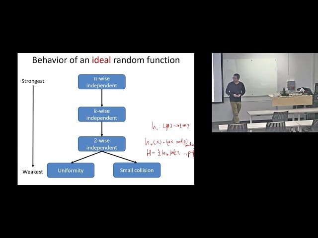 Lecture 5.2: Hashing: Perfect hashing, Cuckoo hashing
