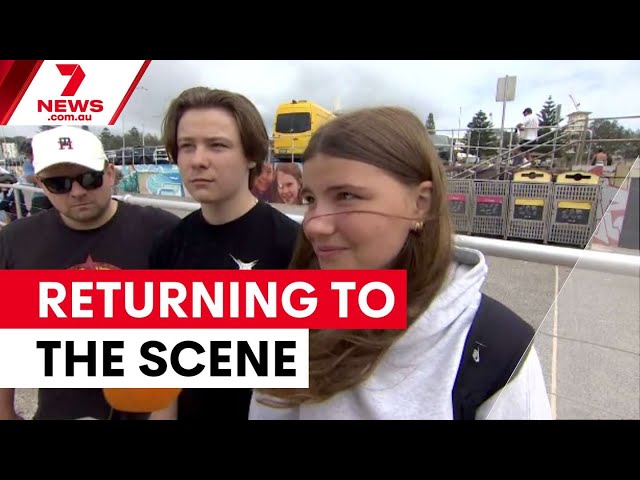 Eerie footage of belongings left at Bondi Beach | 7NEWS