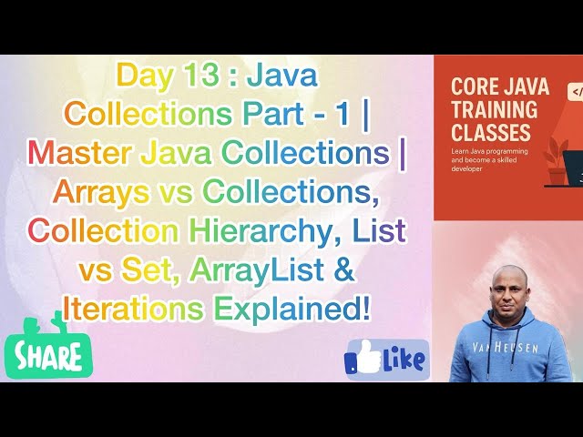 Day 13 : Java Collections Part - 1 | Arrays vs Collections,  List vs Set, ArrayList  Explained!