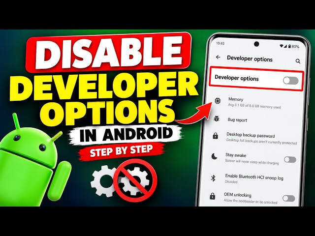How to Turn off & Disable Developer Options in Android Mobile Phone Tutorial