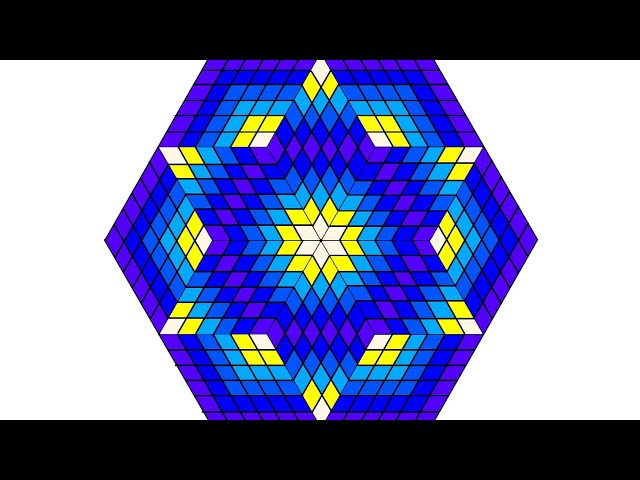 geometrical drawing || How to Draw a 3D Star Geometric Pattern | Grid Art Tutorial
