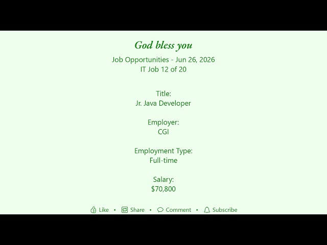 Daily IT Jobs Opportunities 2026-06-26
