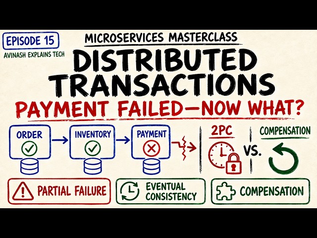 Distributed Transactions in Microservices | 2PC, Failures & Compensation | Episode 15