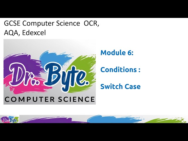 GCSE Computer Science Programming | SWITCH / CASE Conditions in Pseudocode (OCR J277 / AQA 8525)