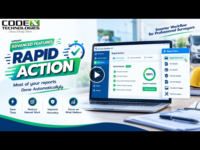 RAPID ACTION  Complete Vehicle Survey Data in Minutes  Survey Solution AI