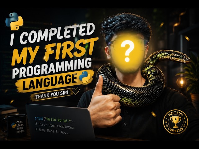 I completed my first programming language ❤️thnks to @CodeWithHarry
