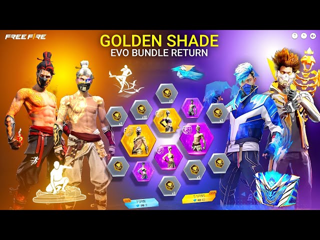 Evo Bundle Return Event💥Golden Shade Bundle Return🤯🥳| Free Fire New Event l Ff New Even
