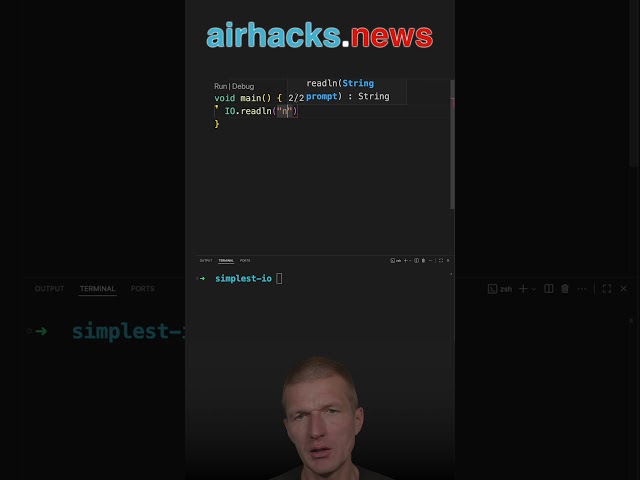 Simplest CLI User Interaction #java #shorts #coding #airhacks