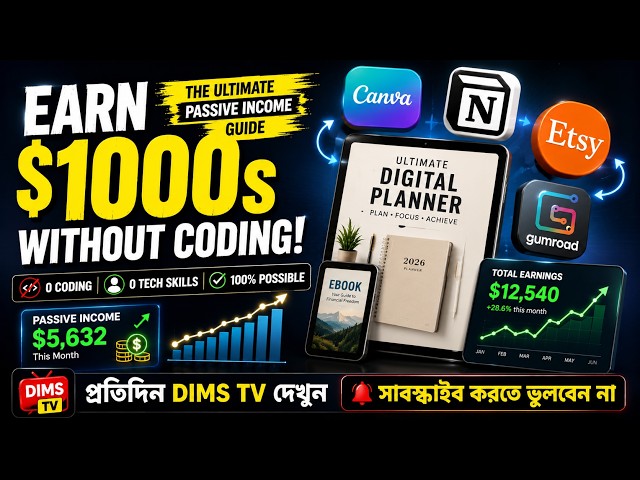 How to Make Passive Income Selling Digital Products Without Coding | No-Code Business Model 2026
