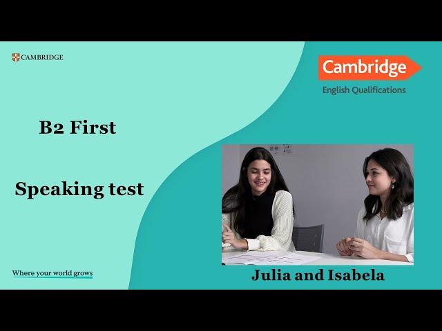 B2 First Julia and Isabela