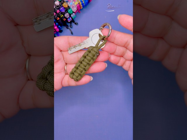 DIY keychain 💕✨ easy Paracord keychain #diy #paracord ##tutorial #shorts #viralvideo