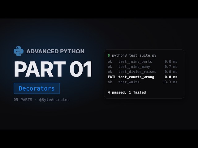 Advanced Python, Part 1: Decorators #python #pythontutorial #programming #coding