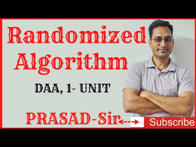 Randomized Algorithm / #RandomizedAlgorithm /#LasvegasAlgorithm /#Examples/#Lasvegas/#DAA/#PrasadSir