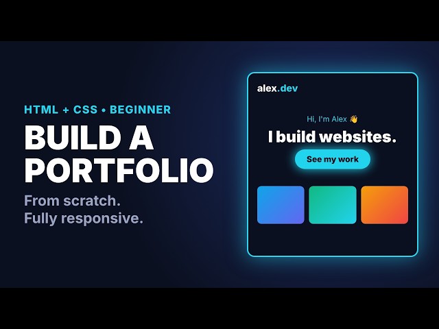 Build a Responsive Portfolio Website from Scratch (HTML & CSS) - Beginner Project