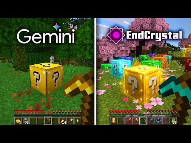 Gemini vs EndCrystal Make LUCKY BLOCKS From Scratch