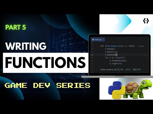 Python Turtle Functions Tutorial – Write Functions with Input for Turtle Graphics Projects!
