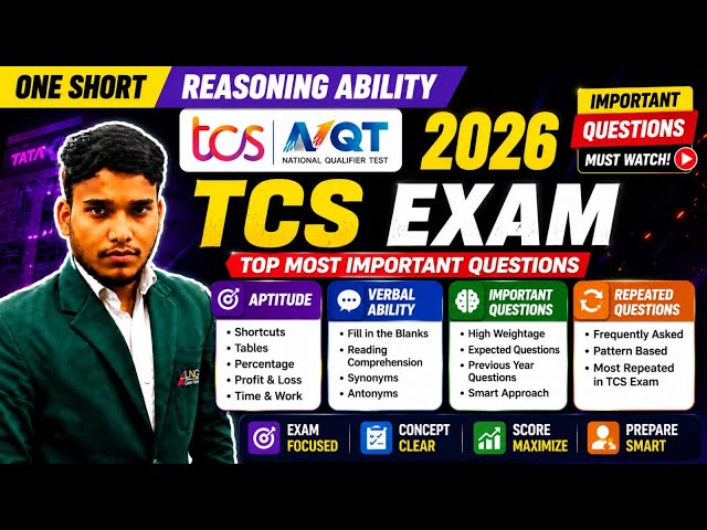 🔥TCS NQT Important Questions 2027 | Most Repeated PYQ | Reasoning One Shot PYQ + Tricks + Formulas