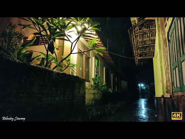 Calming Rain at an Old Javanese House for Instant Deep Sleep | ASMR 8 Hours | Relaxing Journey