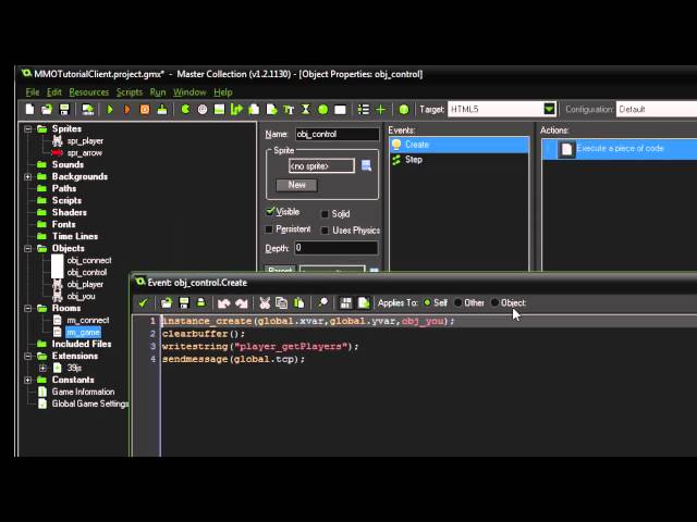 GameMaker: HTML5 MMO Development Tutorial Episode 1