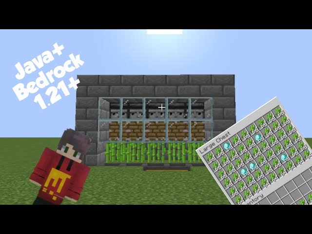 Easy Sugarcane Farm in Minecraft (1.21+) Crafting Table🔥