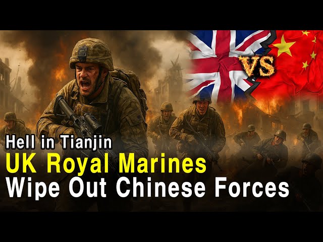 UK Royal Marines Wipe Out Chinese Army in Brutal Tianjin Battle | Simulation (World War 45)