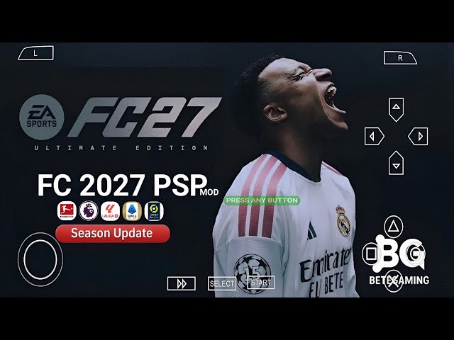 EA FC 27 PSP Mod Android Offline PS5 Camera | EA FC PPSSPP HD Graphics, 4K Camera, Latest Transfers