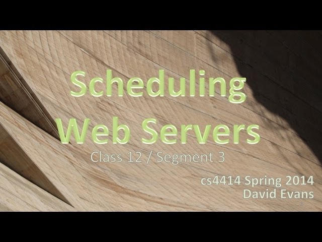 Scheduling Web Services